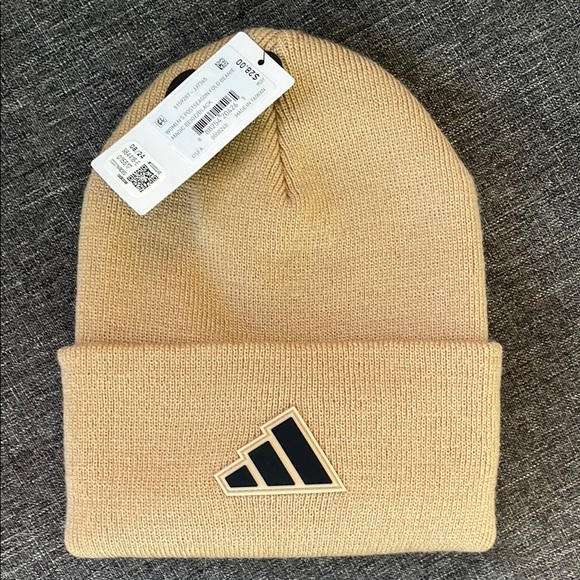 adidas Accessories - ADIDAS Tan Beanie